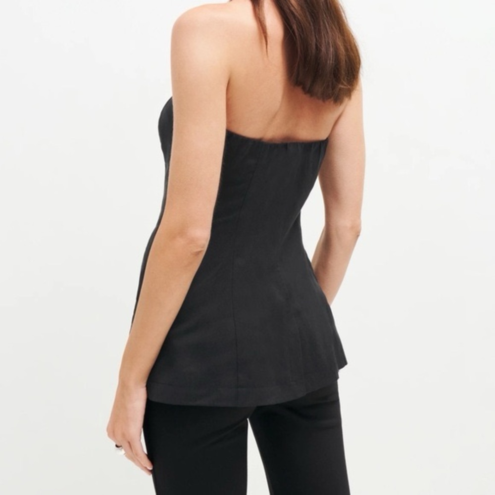 Reformation Tonya Top in Black Size 2 Strapless Tube Top vest top blazer - Picture 7 of 10